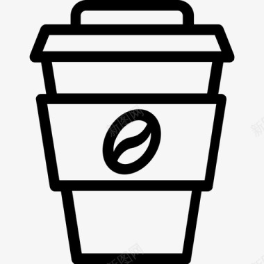 咖啡外卖咖啡杯一次性咖啡杯图标图标