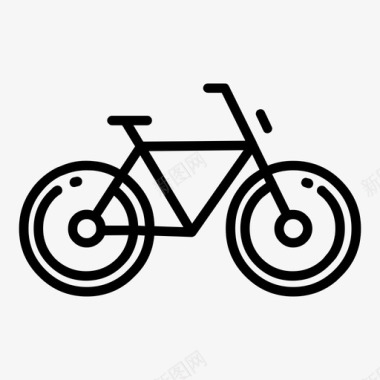 自行车生态自然生态薄图标图标