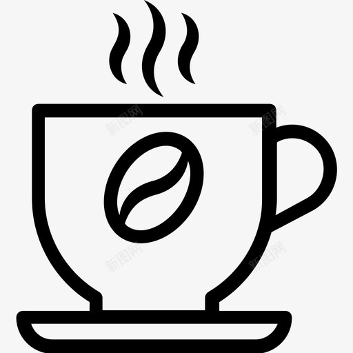 咖啡咖啡杯热咖啡图标svg_新图网 https://ixintu.com 咖啡 咖啡杯 咖啡线图标 热咖啡 热咖啡杯