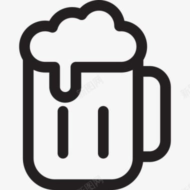 一罐啤酒食物酒吧烈酒图标图标