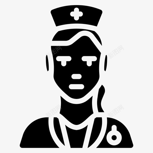 护士女性工作图标svg_新图网 https://ixintu.com 专业扎实 个人 女性 工作 护士 职业