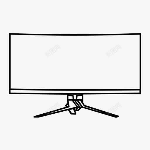 显示器硬件电脑显示器图标svg_新图网 https://ixintu.com 显示器 汽车收集 电脑显示器 硬件