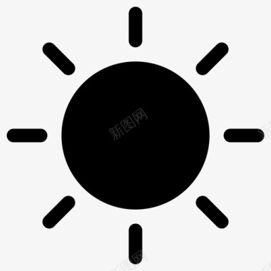 太阳炎热天空图标图标