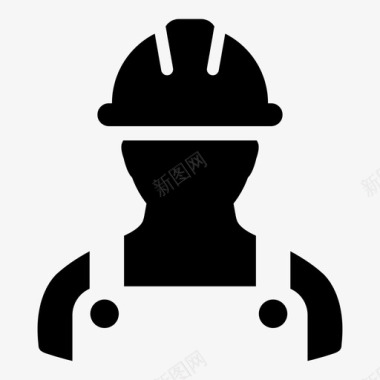 工人建筑工人劳工图标图标