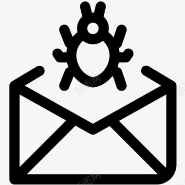 电子邮件病毒错误垃圾邮件图标图标
