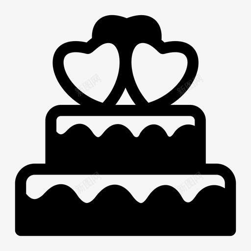 蛋糕甜点爱心图标svg_新图网 https://ixintu.com 派对 爱心 甜点 蛋糕