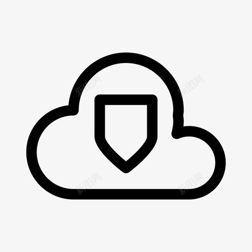 云保护服务器高级服务ios优化图标svg_新图网 https://ixintu.com 云保护 服务器 高级服务ios优化