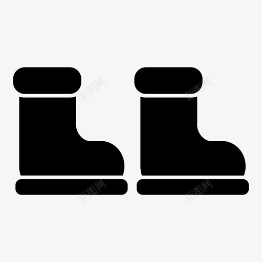 靴子鞋子袜子图标svg_新图网 https://ixintu.com 冬天的靴子 袜子 靴子 鞋子