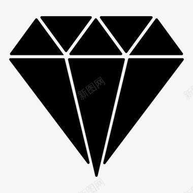 钻石璀璨宝石图标图标