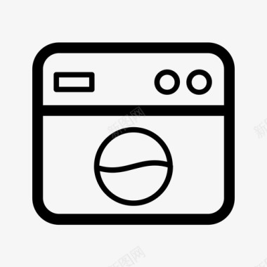 洗衣机工艺图标图标