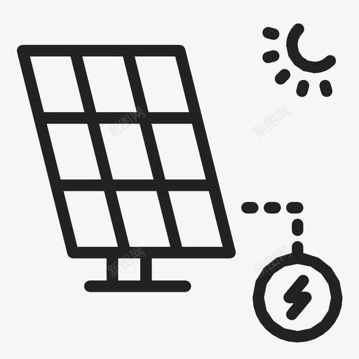 太阳能可再生能源太阳能板图标svg_新图网 https://ixintu.com 可再生能源 太阳能 太阳能发电 太阳能板