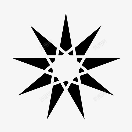 星几何抽象图案图标svg_新图网 https://ixintu.com 图案 抽象 星几何