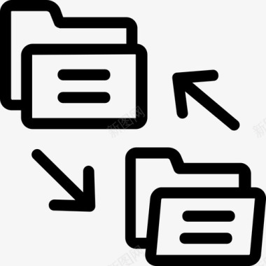 文件共享交换文件交换图标图标