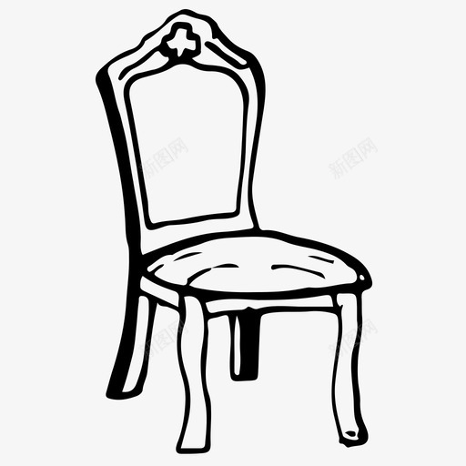 椅子家具手绘图标svg_新图网 https://ixintu.com 凳子 家具 手绘 椅子 素描