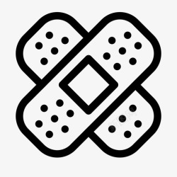 绷带的轮廓绷带援助健康图标高清图片