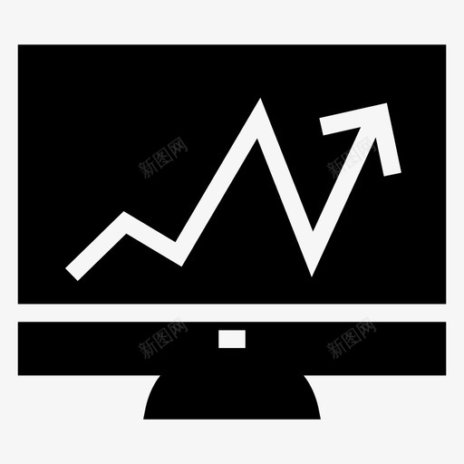 计算机分析线图图标svg_新图网 https://ixintu.com 分析 技术 数据分析数据存储字形图标 线图 联机 计算机