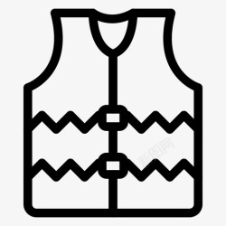 穿着救生衣服装时尚救生衣图标高清图片