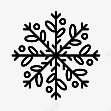 雪花阿尔卑斯山圣诞节图标图标