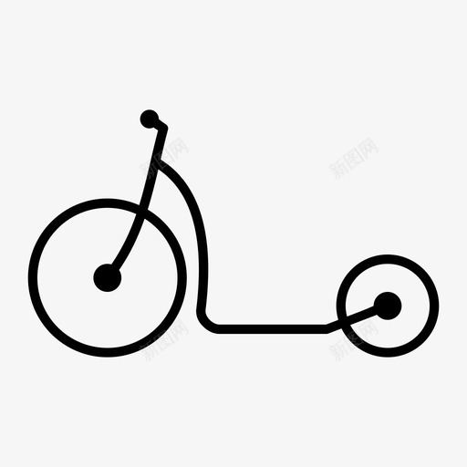 滑板车自行车自行车手图标svg_新图网 https://ixintu.com 滑板车 自行车 自行车手 轮子