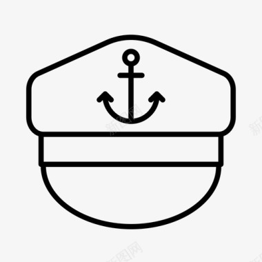 船长帽子航海图标图标