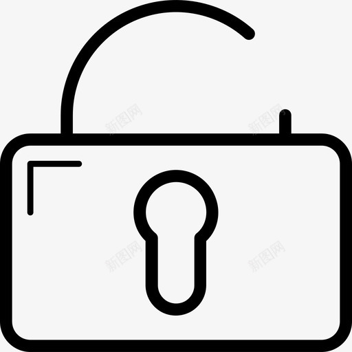 开锁安全界面优雅图标svg_新图网 https://ixintu.com 安全 开锁 界面优雅