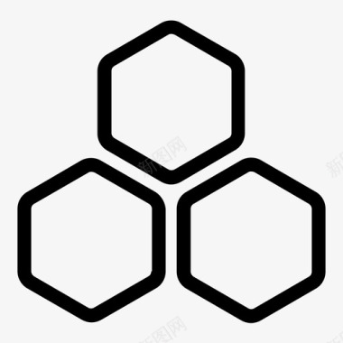 蜂巢六边形图案图标图标