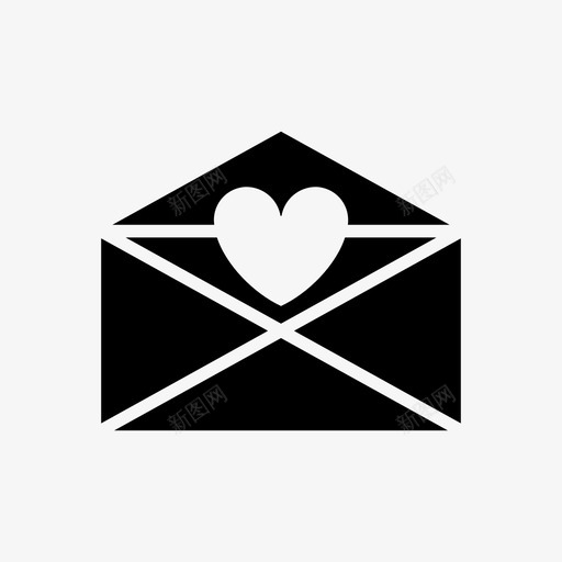 字母的爱心情人图标svg_新图网 https://ixintu.com 字母的爱 心 情人