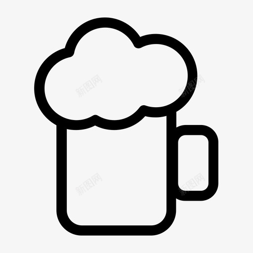 玻璃啤酒杯子图标svg_新图网 https://ixintu.com 啤酒 杯子 玻璃