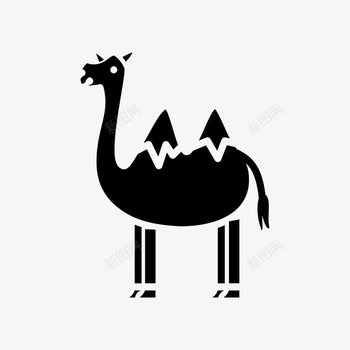 骆驼动物沙漠图标svg_新图网 https://ixintu.com 交通 动物 旅游 沙漠 自然 骆驼