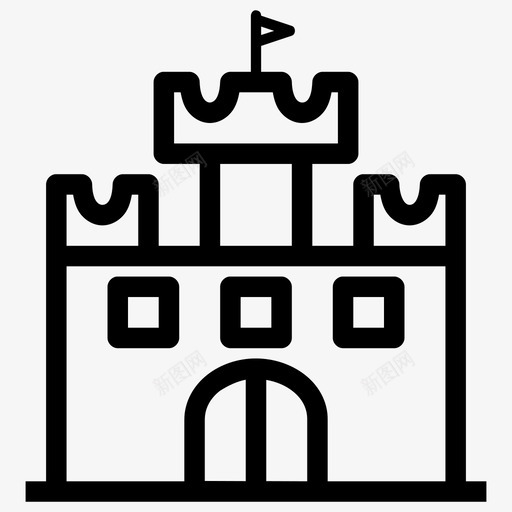 城堡城堡建筑古堡图标svg_新图网 https://ixintu.com 古堡 城堡 城堡建筑 宫殿 玩具城堡