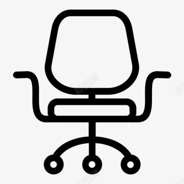 办公椅扶手椅长凳图标图标