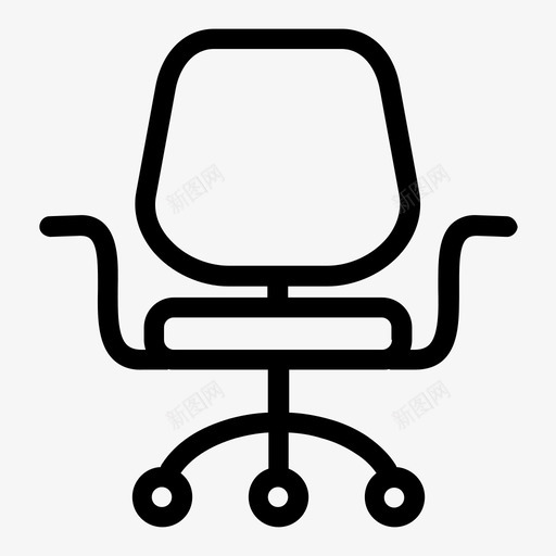 办公椅扶手椅长凳图标svg_新图网 https://ixintu.com 办公椅 家具 工作椅 扶手椅 长凳