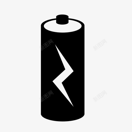 电池充电能源图标svg_新图网 https://ixintu.com 充电 商业 电力 电池 能源 闪电