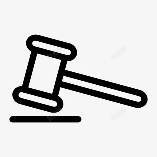 木槌锤子司法图标svg_新图网 https://ixintu.com 司法 律师 木槌 法律 锤子