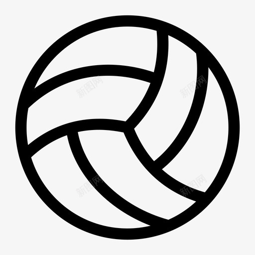 排球沙滩运动图标svg_新图网 https://ixintu.com 圆 排球 沙滩 网 运动