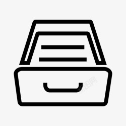开放式空间抽屉棕色开放式图标高清图片