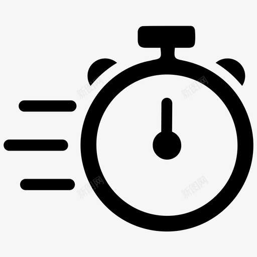快速时间服务速度图标svg_新图网 https://ixintu.com 商业图标集4 快速时间 服务 秒表 跟踪 速度