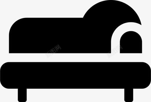 躺椅酒廊法式家具图标图标