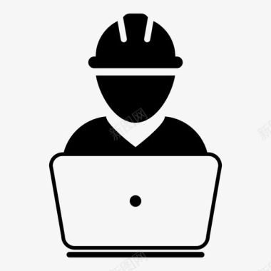 建筑工人建筑师工程师图标图标