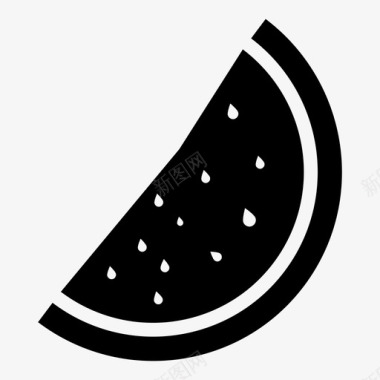 西瓜片食物水果图标图标
