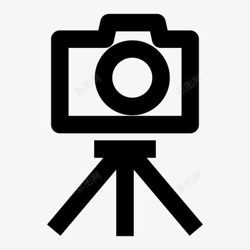 三脚架上的相机图标svg_新图网 https://ixintu.com 三脚架上的相机