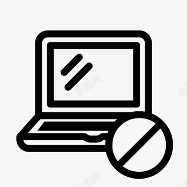 禁止使用笔记本电脑电脑设备图标图标