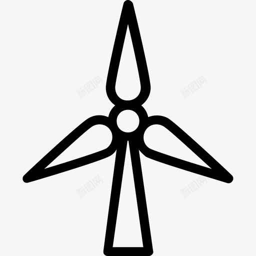 风力涡轮机风能风力发电机图标svg_新图网 https://ixintu.com 能源线图标 风力发电机 风力涡轮机 风能 风车