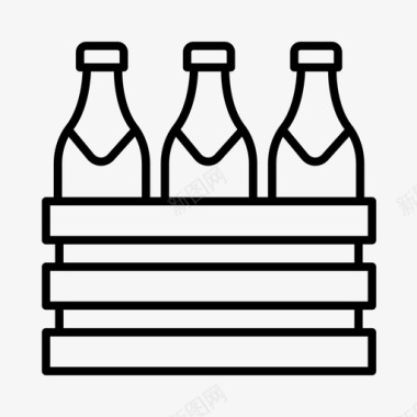葡萄酒箱酒吧酒窖图标图标