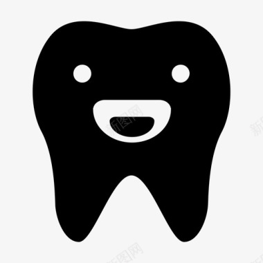快乐牙齿牙齿表情符号图标图标