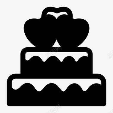 生日蛋糕烘焙食品情人节蛋糕图标图标