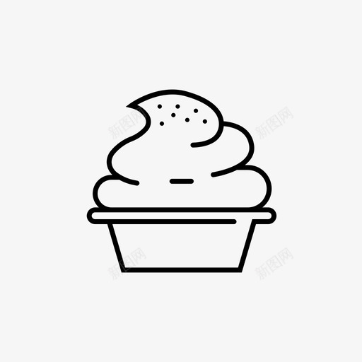 冰淇淋杯甜点食物图标svg_新图网 https://ixintu.com 冰淇淋 冰淇淋杯 甜点 食物