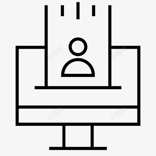 联机配置文件计算机图标svg_新图网 https://ixintu.com 联机配置文件 计算机