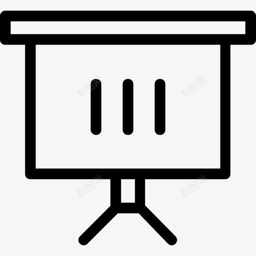 展示板教室画架图标svg_新图网 https://ixintu.com 图形 展示板 教室 画架 白板 网页设计平滑线图标