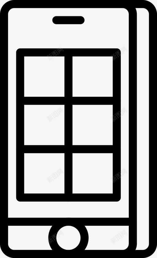柱网应用程序内容图标svg_新图网 https://ixintu.com jellycons概述uxmobilevol1 内容 布局 应用程序 柱网 界面